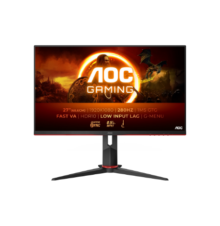 AOC 27G2ZN3/BK | 27 " | VA | FHD | 16:9 | 280 Hz | 1 ms | 1920 x 1080 pixels | 300 cd/m² | HDMI ports quantity 2