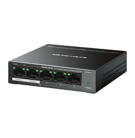 Mercusys 5-Port Gigabit Desktop Switch with  4-Port PoE+ | Mercusys