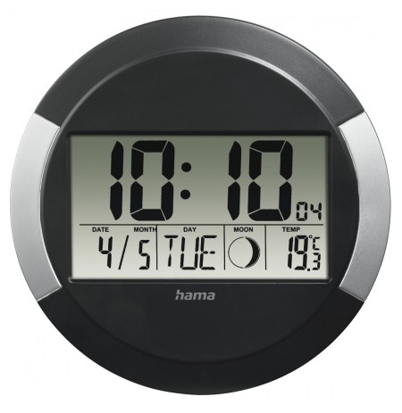 Hama 00186383 PP-245 Wall Clock Black