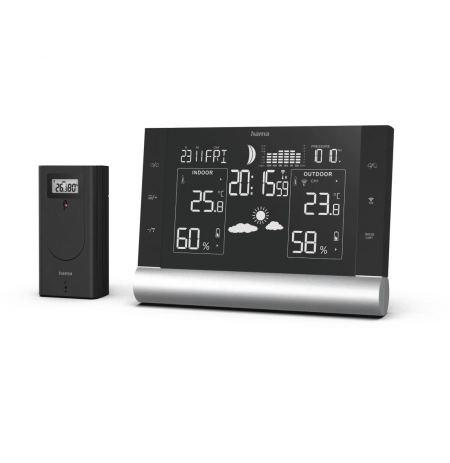 Hama 00186418 Black Line Plus Weather Station black
