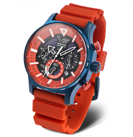 Vostok Europe Expedition Polar Sunrise VR42-595D734Le-Sil(RED)