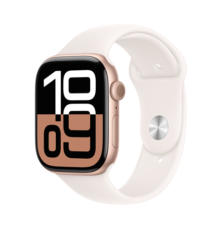 Apple Watch Series 10 | Smart watch | GPS (satellite) | Always-On Retina display | Waterproof | Rose Gold