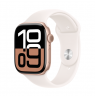 Apple Watch Series 10 | Smart watch | GPS (satellite) | Always-On Retina display | Waterproof | Rose Gold