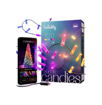 Twinkly Candies 100 Candle-shaped RGB LEDs, USB-C|Green Wire