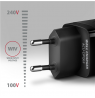 AXAGON GaN wallcharger 3x port (USB-A + 2x USB-C), 65W | ACU-DPQ65