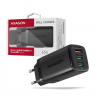 AXAGON GaN wallcharger 3x port (USB-A + 2x USB-C), 65W | ACU-DPQ65