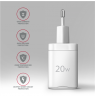 AXAGON Wallcharger 2x port (USB-A + USB-C), 20W | ACU-PQ20W