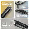 AXAGON | ADA-HCPD USB-C - Hi-Res DAC Audio Adapter PD, 60W