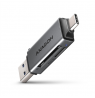 AXAGON Mobile USB 3.2 Gen 1 MINI card reader with USB-C and USB-A connectors | CRE-DAC