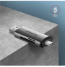 AXAGON Mobile USB 3.2 Gen 1card reader with USB-C and USB-A connectors | CRE-SAC