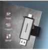 AXAGON Mobile USB 3.2 Gen 1card reader with USB-C and USB-A connectors | CRE-SAC