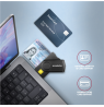 AXAGON Compact travel USB-A + USB-C contact Smart/ID card and SD/microSD/SIM card reader | CRE-SMP2A