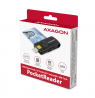 AXAGON Compact travel USB-A + USB-C contact Smart/ID card and SD/microSD/SIM card reader | CRE-SMP2A