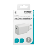 USB-C GaN įkroviklis DELTACO, 67 W, GaN, 1x USB-C, PPS, baltas / USBC-GAN05 / 1902901