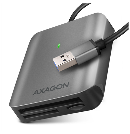 AXAGON Aluminum high-speed USB-A 3.2 Gen 1 memory card reader, 3 slots | CRE-S3