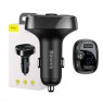 Baseus FM Transmitter T typed Bluetooth 2xUSB microSD (Black)