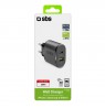 Travel Charger USB Type C PD 25W + USB AFC By SBS Black