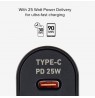 Travel Charger USB Type C PD 25W + USB AFC By SBS Black