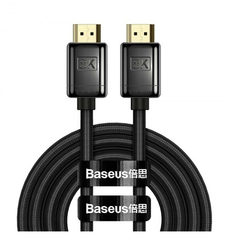 Baseus High Definition Series HDMI 2.1 cable, 8K 60Hz, 3D, HDR, 48Gbps, 2m (black)