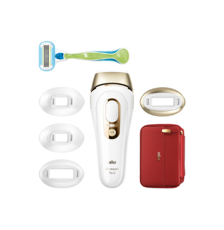 Braun Silk-expert Pro 5 IPL Epilator | PL5382 | Bulb lifetime (flashes) 400.000 | Number of power levels 3 | White/Gold
