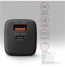AXAGON Sil wallcharger 2x port (USB-A + USB-C), 30W | ACU-PQ30