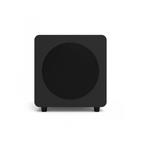 KANTO AUDIO 8-INCH SEALED POWERED SUBWOOFER W. RCA CABLE - MATTE BLACK (INCL. TYPE C & G POWER CORDS)