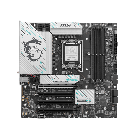 MSI B860M GAMING PLUS WIFI | Processor family Intel | Processor socket LGA1851 | DDR5 | Supported hard disk drive interfaces SAT