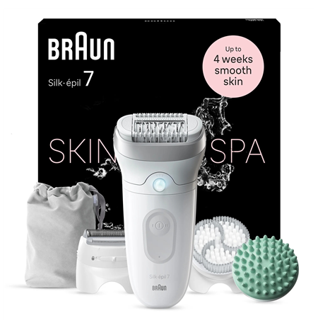 Braun | Epilator | Silk-épil SE7-081 | Operating time (max) 40 min | Number of power levels 1 | Wet & Dry | White