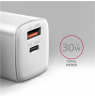 AXAGON Wall Charger 2x port (USB-A+USB-C), 30W | ACU-PQ30W