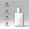 AXAGON Wall Charger 2x port (USB-A+USB-C), 30W | ACU-PQ30W