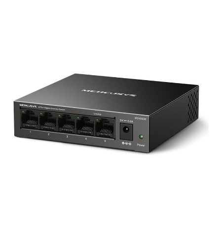 Mercusys 5-Port Gigabit Desktop Switch | MS105GS | Unmanaged | Desktop | Gigabit Ethernet (copper) ports quantity 5