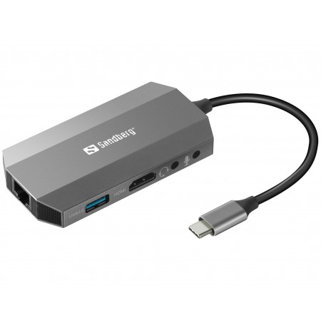 Sandberg 136-33 USB-C 6-in-1 Travel Dock