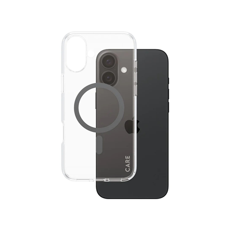 CARE by PanzerGlass Case Flagship | Back protection | Apple | iPhone 16 Plus | Recycled plastic | Transparent