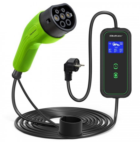 Qoltec Mobile EV Charger 2-in-1 Type2 | 3.5kW | 230V