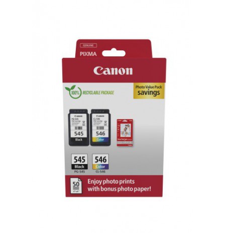 Canon PG-545/CL-546 (8287B008) Rašalinių kasečių komplektas, BK/CMY
