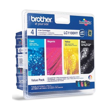 BROTHER VALUE PACK (LC-1100HY BK/C/M/Y)