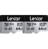 Lexar microSDXC Professional SILVER Plus UHS-I/U3/A2/4K R205/W100 (V30) 64GB - 2pack