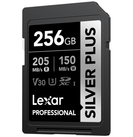 Lexar SDXC Professional SILVER Plus UHS-I/U3/A2/4K R205/W150 (V30) 256GB