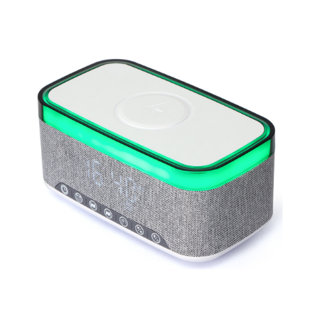 Gembird Digital Alarm Clock with Speaker and Charging Function | DAC-SPKBT-QC15-GR | Bluetooth | Wireless connection