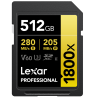 LEXAR PRO 1800X SDXC U3 (V60) UHS-II R270/W180 512GB