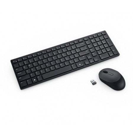 Dell Compact KM555 Silent Belaidė klaviatūra + pelė, RF Wireless + Bluetooth, LT, Juoda