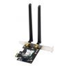 Asus WiFi 7 PCI-E Adapter with 2 external antennas | PCE-BE6500 | 802.11be | Mesh Support No | MU-MiMO No | No mobile broadband