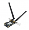 Asus WiFi 7 PCI-E Adapter with 2 external antennas | PCE-BE6500 | 802.11be | Mesh Support No | MU-MiMO No | No mobile broadband