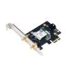 Asus WiFi 7 PCI-E Adapter with 2 external antennas | PCE-BE6500 | 802.11be | Mesh Support No | MU-MiMO No | No mobile broadband