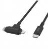 Hyper HyperJuice Silicone USB-C to USB-C and Lightning Hybrid 60W Cable