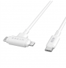 Hyper HyperJuice Silicone USB-C to USB-C and Lightning Hybrid 60W Cable