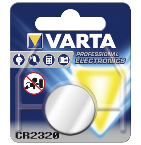 VARTA Button Cell Battery, Lithium, CR2320, 3V, 135mAh