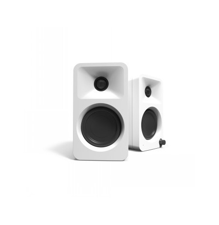 KANTO AUDIO 100W POWERED REFERENCE DESKTOP SPEAKERS WITH BLUETOOTH - WHITE, PAIR (INCLUDES TYPE C POWER CORD)
