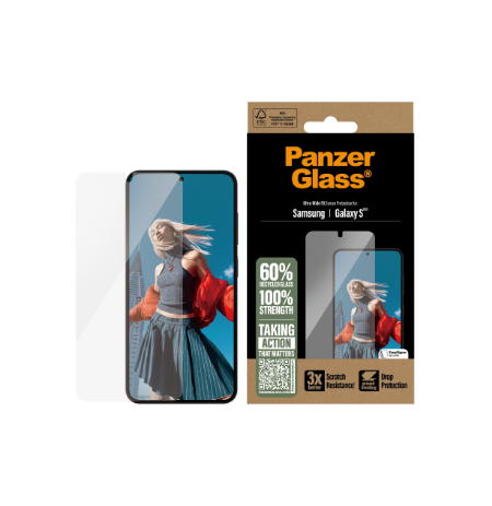 PanzerGlass Screen Protector Samsung Galaxy S25 | Ultra-Wide Fit | PanzerGlass
