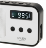 Adler | Digital radio PLL AM/FM | AD 1907 | Alarm function | White/Black